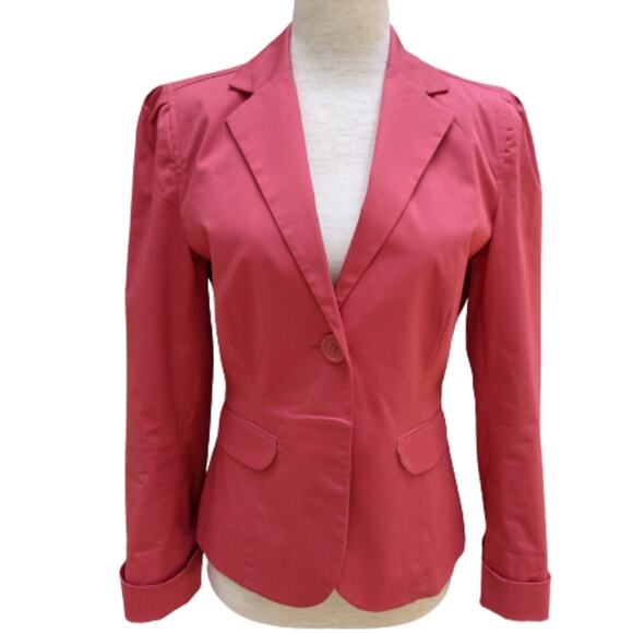 Gap Single-button Coral Pink Blazer 6 - Picture 1 of 7